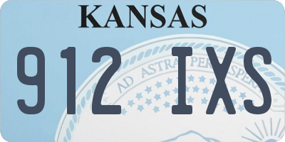 KS license plate 912IXS