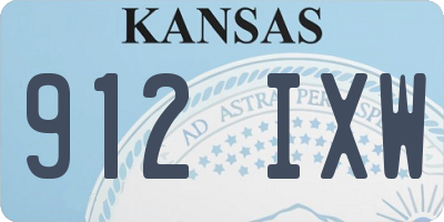 KS license plate 912IXW
