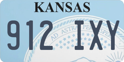 KS license plate 912IXY