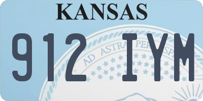 KS license plate 912IYM