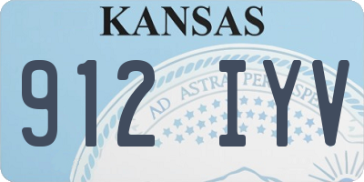 KS license plate 912IYV