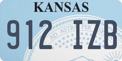 KS license plate 912IZB