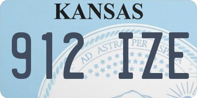 KS license plate 912IZE