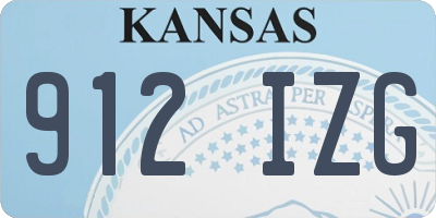 KS license plate 912IZG