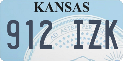 KS license plate 912IZK