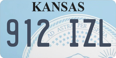 KS license plate 912IZL