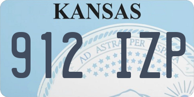 KS license plate 912IZP