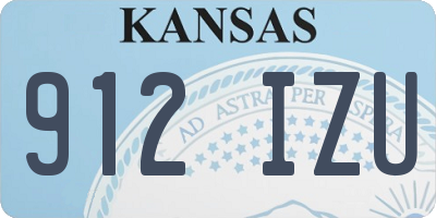 KS license plate 912IZU