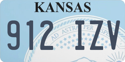 KS license plate 912IZV