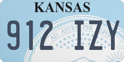 KS license plate 912IZY