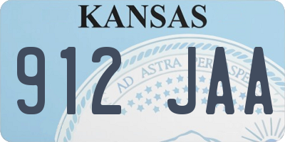 KS license plate 912JAA