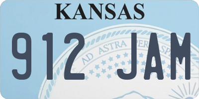 KS license plate 912JAM