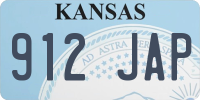 KS license plate 912JAP