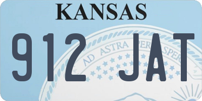 KS license plate 912JAT