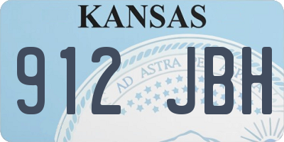 KS license plate 912JBH