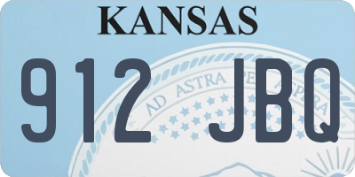 KS license plate 912JBQ