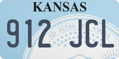 KS license plate 912JCL