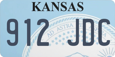 KS license plate 912JDC