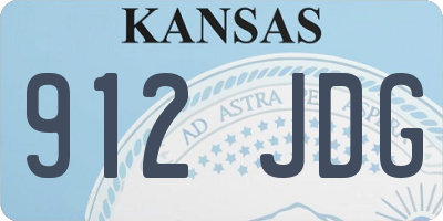 KS license plate 912JDG