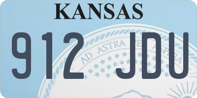 KS license plate 912JDU