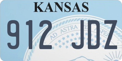 KS license plate 912JDZ