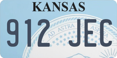 KS license plate 912JEC