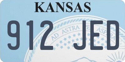 KS license plate 912JED