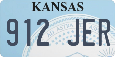 KS license plate 912JER