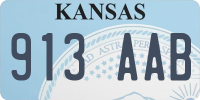 KS license plate 913AAB