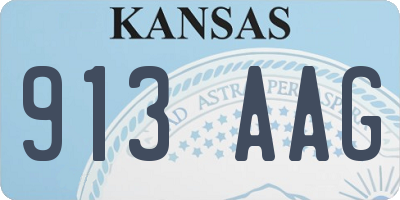 KS license plate 913AAG