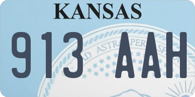 KS license plate 913AAH