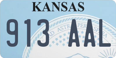 KS license plate 913AAL