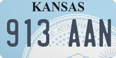 KS license plate 913AAN