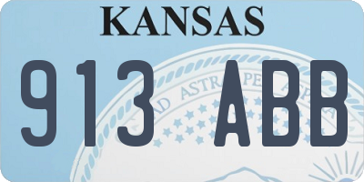 KS license plate 913ABB