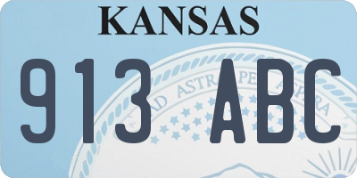 KS license plate 913ABC