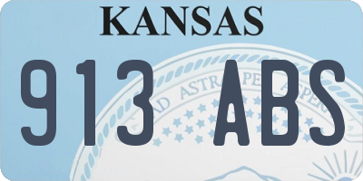 KS license plate 913ABS