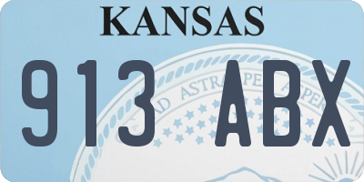 KS license plate 913ABX