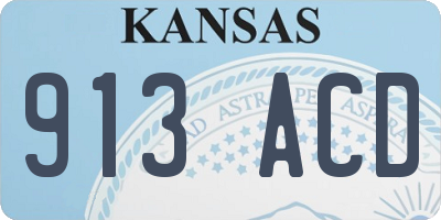 KS license plate 913ACD