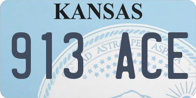 KS license plate 913ACE