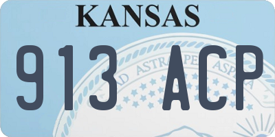 KS license plate 913ACP