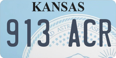 KS license plate 913ACR