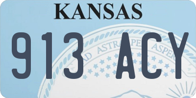 KS license plate 913ACY