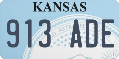 KS license plate 913ADE
