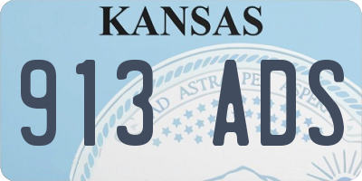 KS license plate 913ADS