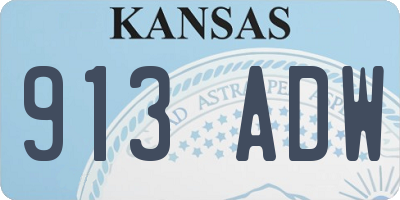 KS license plate 913ADW