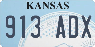 KS license plate 913ADX