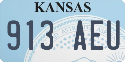KS license plate 913AEU