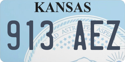 KS license plate 913AEZ