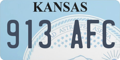 KS license plate 913AFC