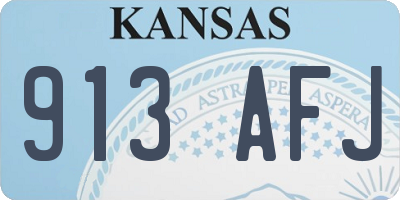 KS license plate 913AFJ